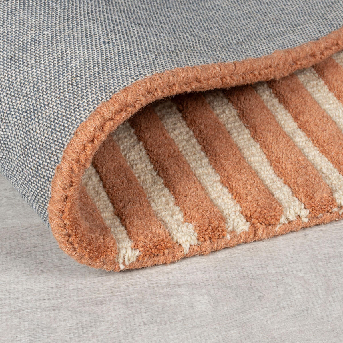 WOLLTEPPICH Rauten-Pastell, geometrisch THAMES LILY - Terra cotta, Textil (200/290cm) - KADIMA DESIGN