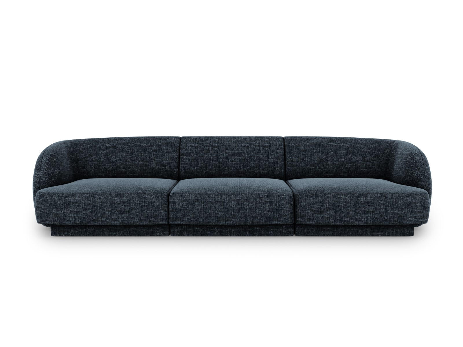 SOFA Miley aus Chenille-Stoff königsblau 3 Sitzplätze - Blau, Textil (90/70/255cm) - Micadoni
