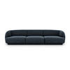 SOFA Miley aus Chenille-Stoff königsblau 3 Sitzplätze - Blau, Textil (90/70/255cm) - Micadoni