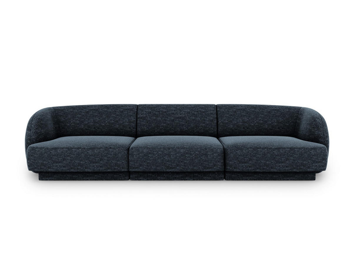 SOFA Miley aus Chenille-Stoff königsblau 3 Sitzplätze - Blau, Textil (90/70/255cm) - Micadoni