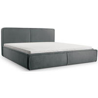 POLSTERBETT CORDO HELLBEIGER CORDSTOFF 160x200 CM - Schwarz/Grau, Kunststoff/Textil (140/200cm) - Selsey