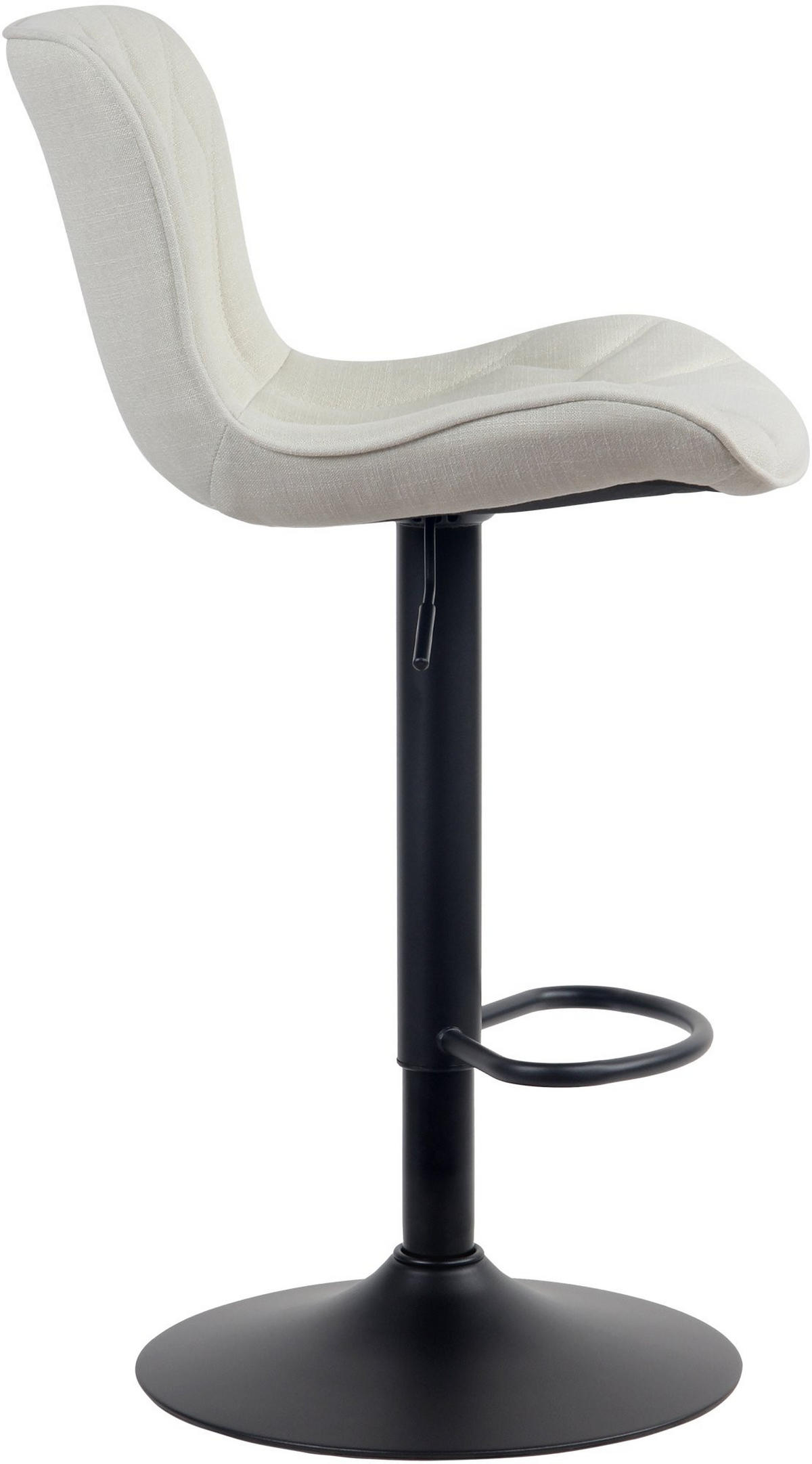 BARHOCKER Stoff creme - Creme/Schwarz, Textil/Metall (48/83/54cm) - CLP