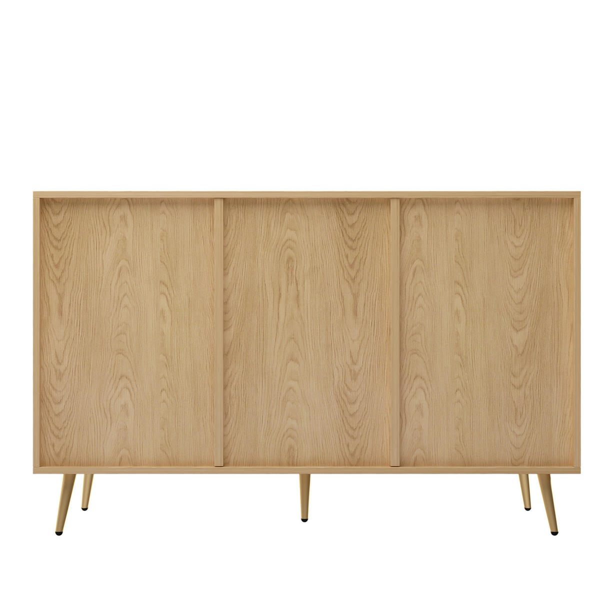 KOMMODE 120/39/80 cm mit 9 Schubladen und Eisenbeinen - Naturfarben, Holzwerkstoff (120/80/39cm) - BEAOK
