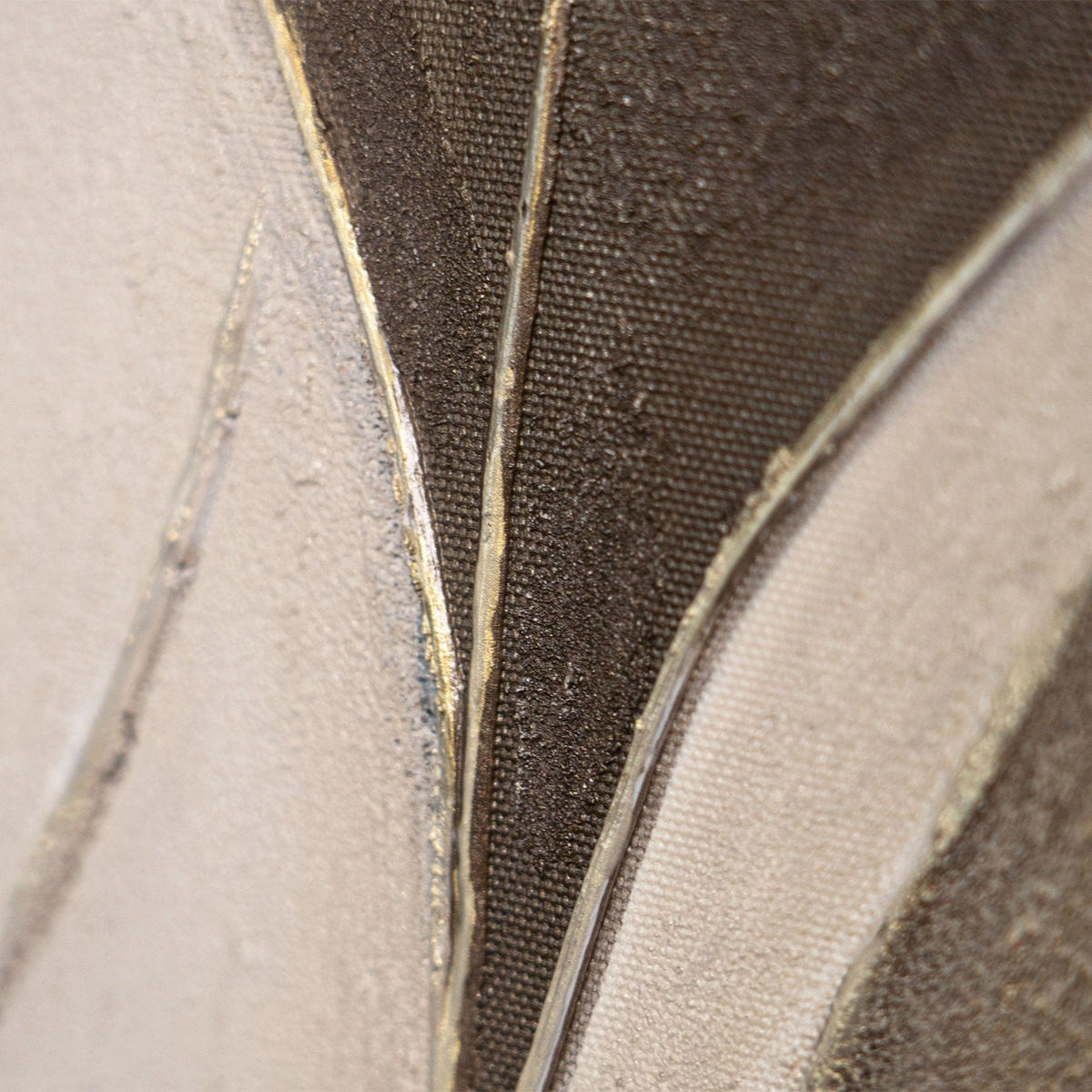 GEMÄLDE Wind in den Blättern Schattenfugenrahmen Beige 140x100 cm - Beige, Holz (140/100cm) - YS-art gallery