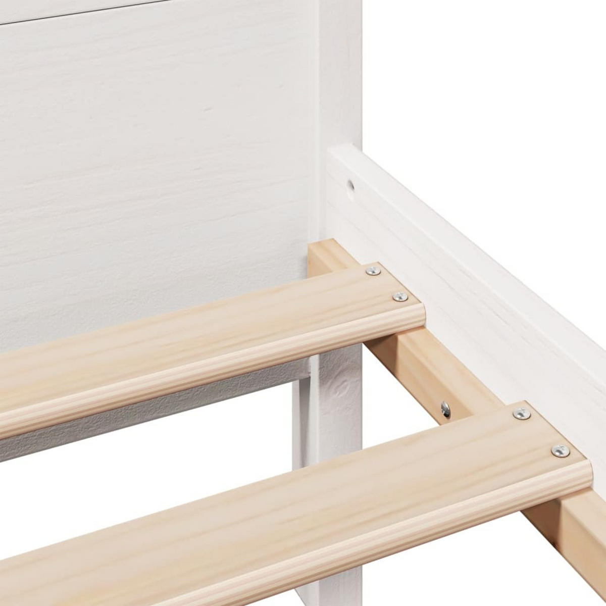 MASSIVHOLZBETT Ohne Matratze Weiss 180/200 Cm Kiefernholz - Weiß, Holz (180/200cm) - vidaXL