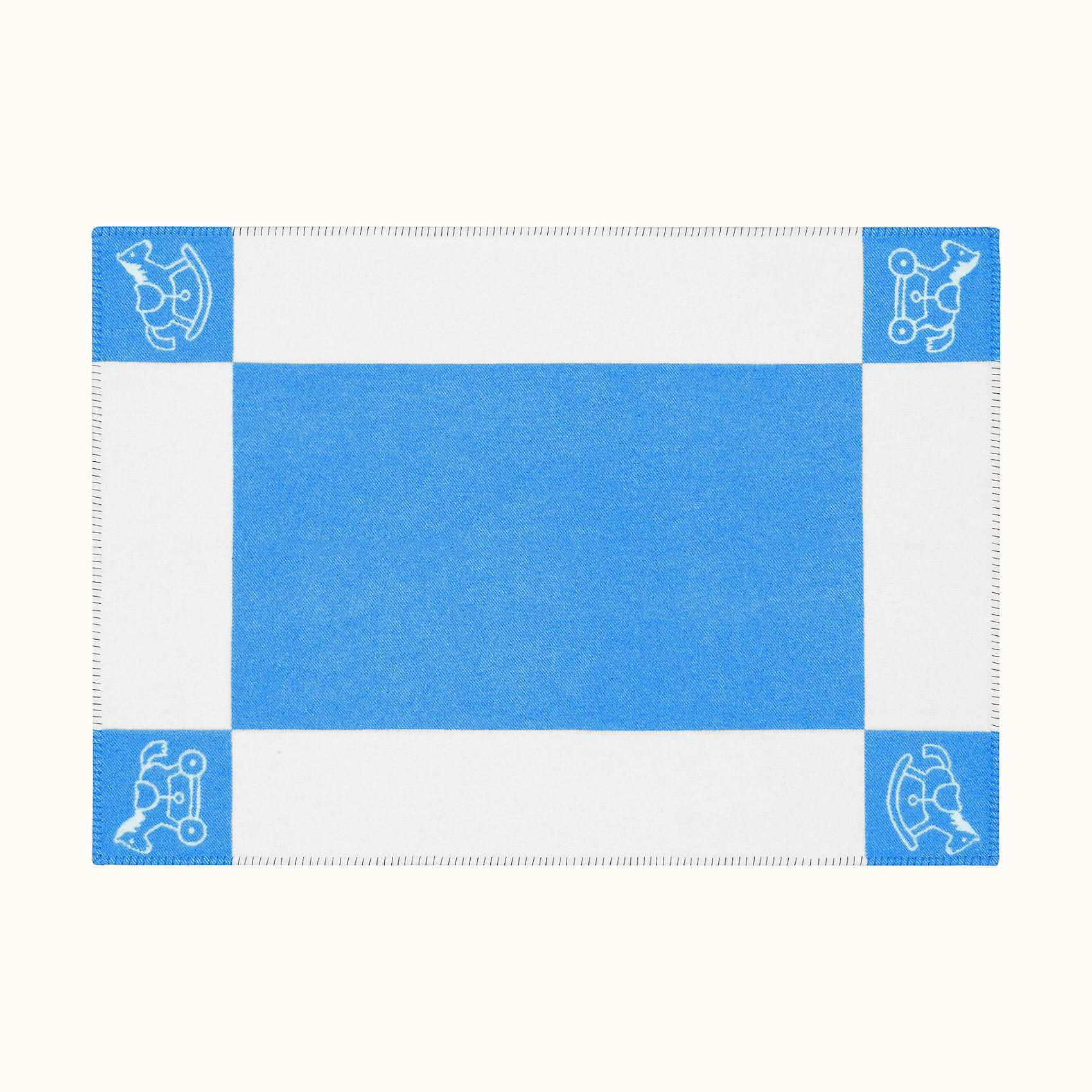 WOHNDECKE in Einzelgröße – 100 x 140 cm, Blau - Blau, Textil (140/100cm)