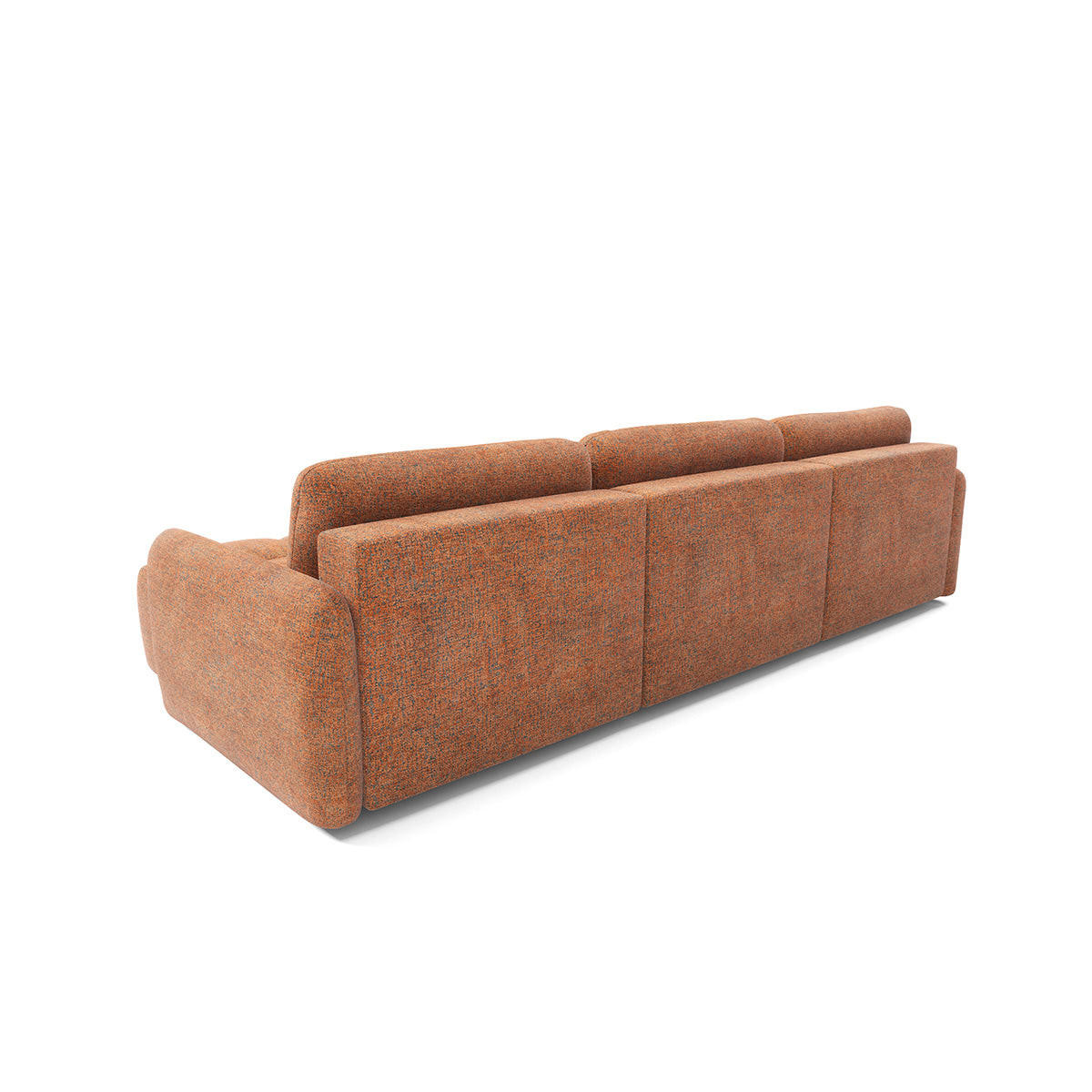 PANORAMASOFA 5 Sitzplätze Orange - Orange, Holz (240/95/165cm) - Petits-meubles