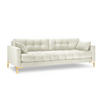 SOFA Mamaia aus Samt leichtes beige 4 Sitzplätze - Creme, Textil (92/75/217cm) - Micadoni