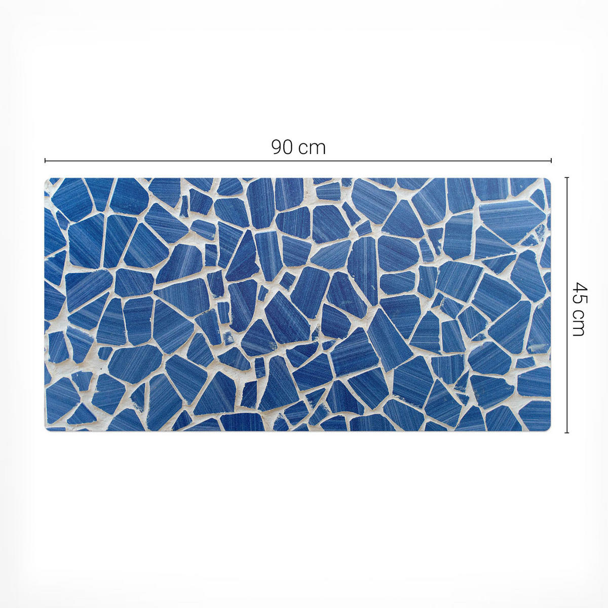 SCHREIBTISCHUNTERLAGE 90x45 cm Blau - Hellblau, Kunststoff (90/45/1.6cm) - Wallfluent