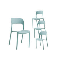 GARTENSTUHL Klint Grün 46 cm x 83 cm 4er-Set - Grün, Kunststoff (46/83/58cm) - Klast Home