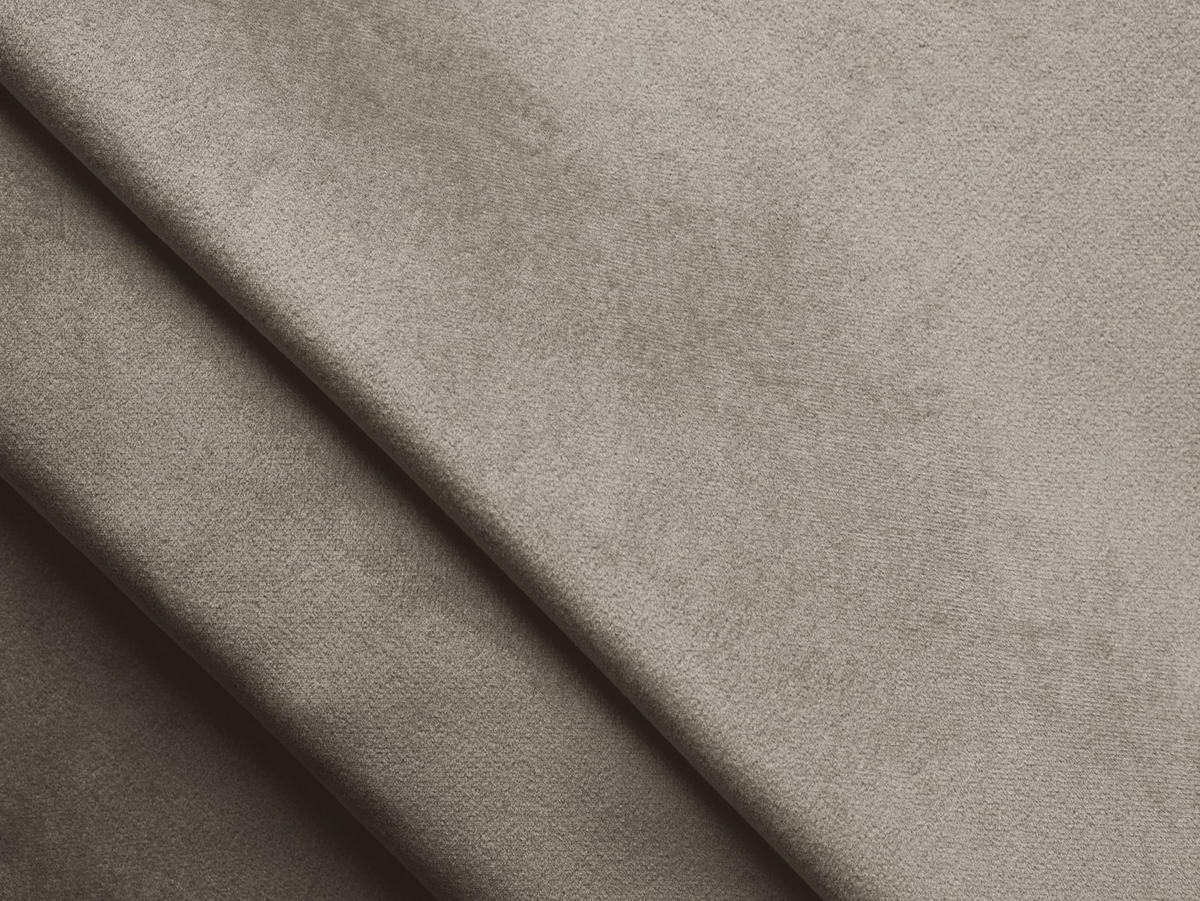 ECKSOFA Rechts Samt Stoff Grau - Taupe/Schwarz, Textil/Metall (264/160cm) - Makamii