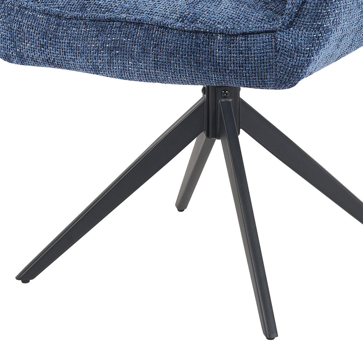 DREHSTUHL Mika-Enya - Blau/Schwarz, Textil/Metall (59/84/66cm) - DUBI Möbel