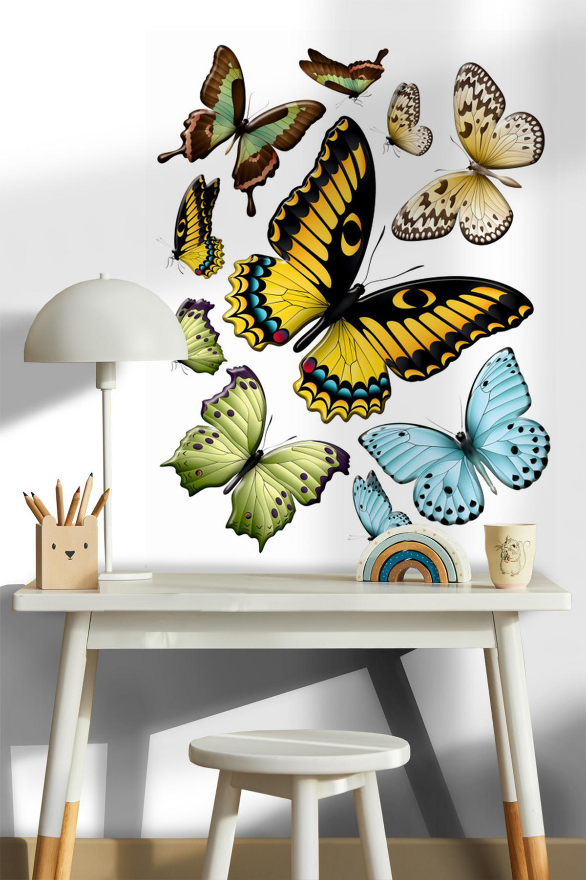WANDTATTOO Schmetterlinge 85 x 65 cm - Multicolor, Papier (85/65/65cm) - Sanders & Sanders