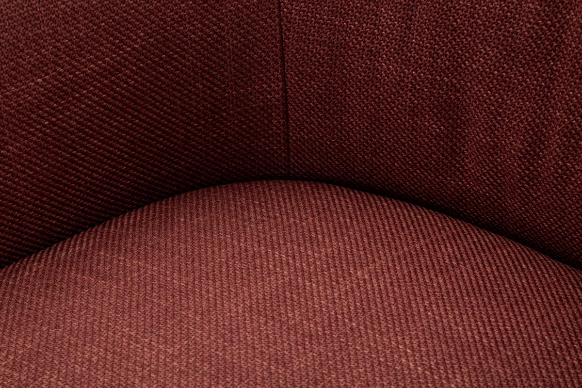 SESSEL Siena Swivel, bordeauxrot, Polyester, Eisen und Sperrholz, 83,5 x 66 x 80 cm - Bordeaux, Holzwerkstoff/Kunststoff (83.5/80/66cm) - Mauro Ferretti