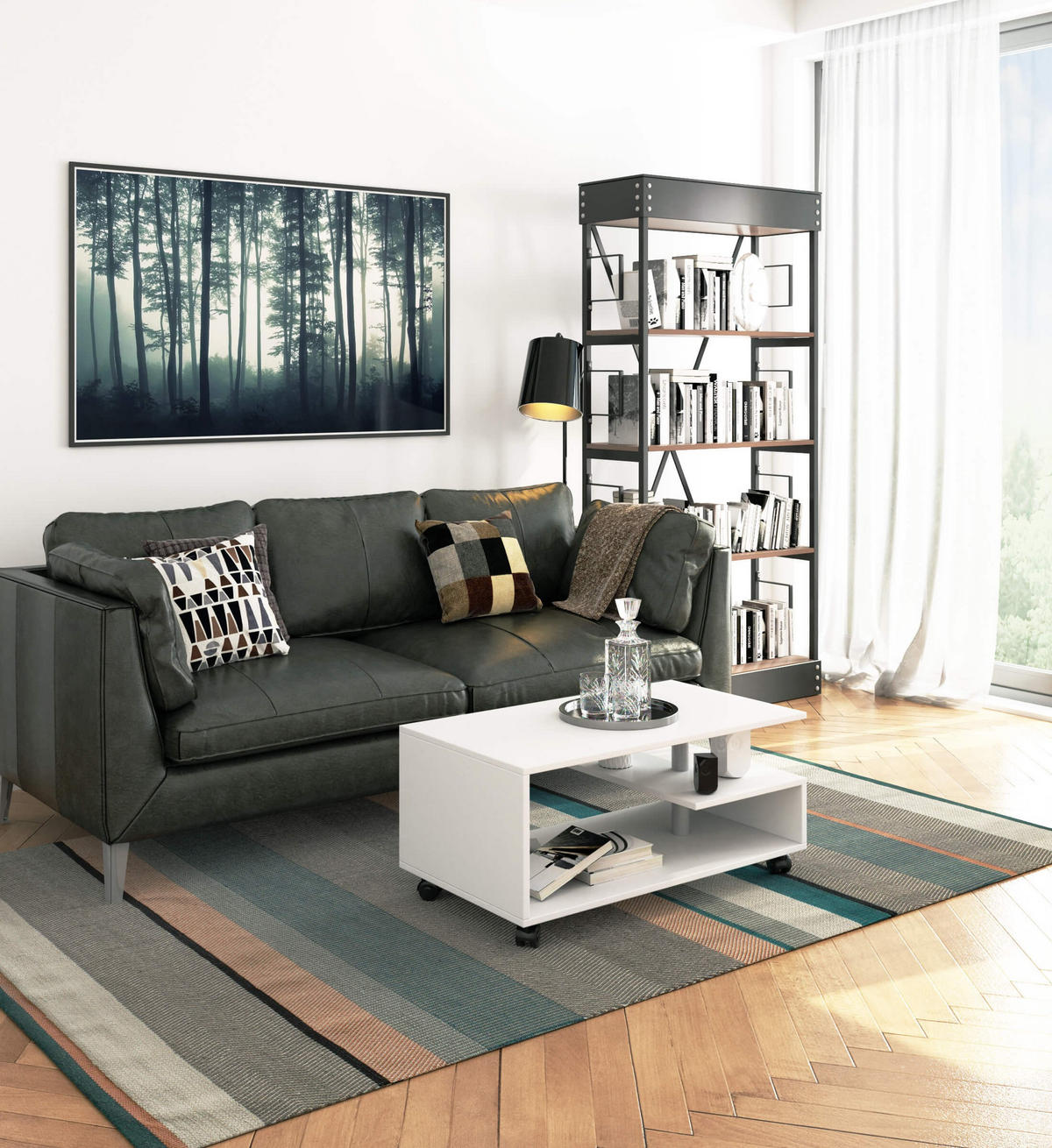 COUCHTISCH Weiß 40/90/51 - Weiß, Holzwerkstoff (51/90/40cm) - RAUMHIRSCH FURNITURE