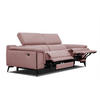 RELAXSOFA MATERA 3-Sitzer mit 2 Relaxfunktionen, hellrot - Hellrot/Schwarz, Holzwerkstoff/Textil (212/82/103cm) - Courtois Laville