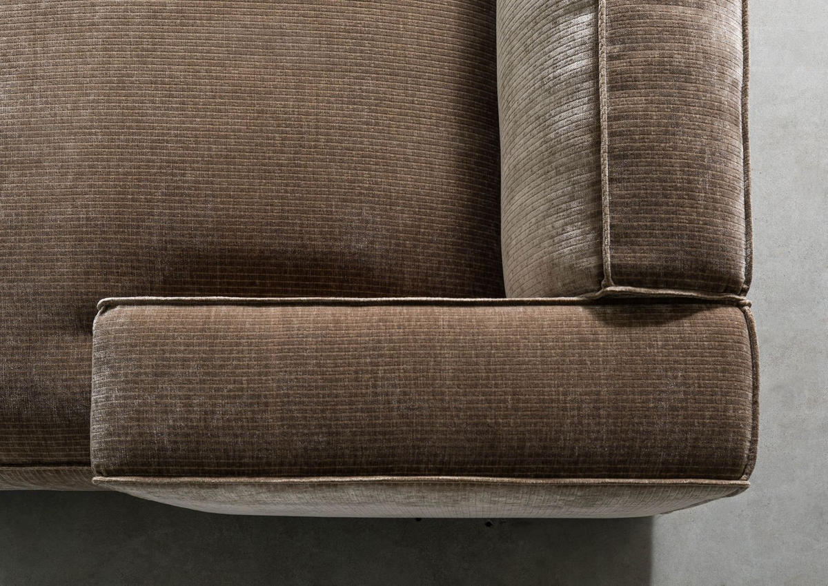 ECKSOFA 279x164x69 Cord taupe VALENCIA - Taupe, Kunststoff (279/164cm) - Massivmoebel24