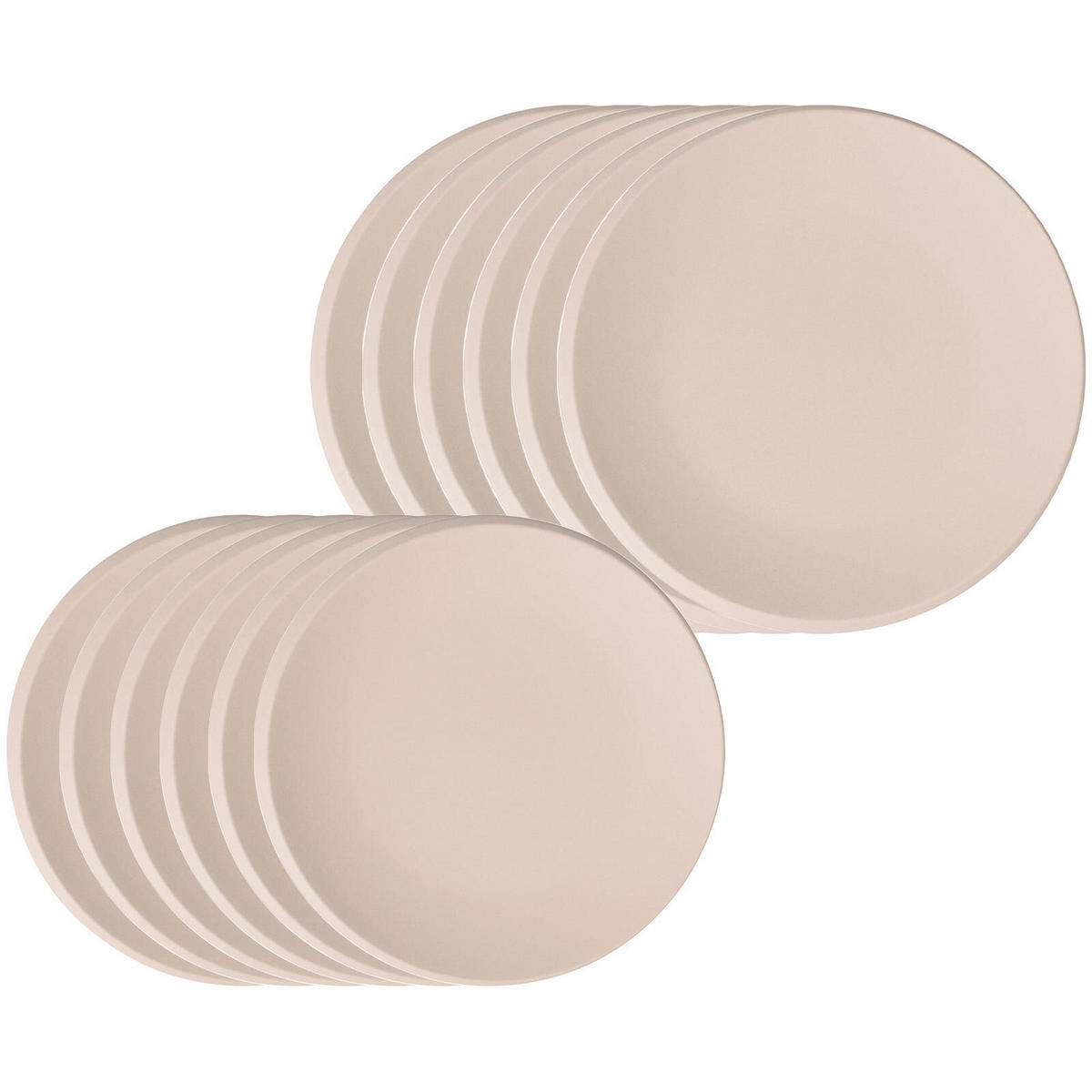 TAFELSERVICE NewMoon beige 12er Set - Beige, Keramik (1/1/1cm) - Villeroy & Boch