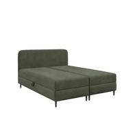 KONTINENTÁLNÍ POSTEL se dvěma úložnými prostory, buklé tkanina Lambi, Zelená, 120x200 cm, FUBU - zelená barva, dřevo (120/200cm) - Kaiser Möbel