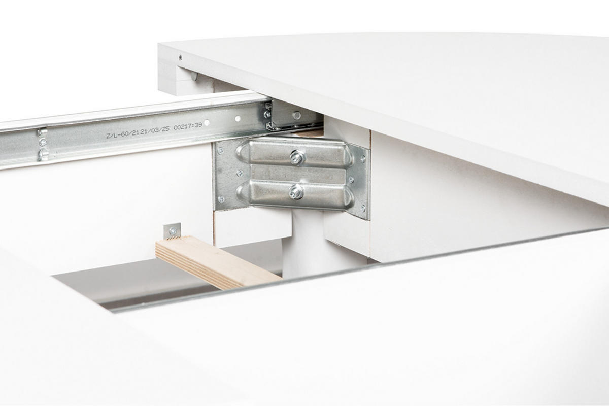 ESSTISCH ALTIS ausziehbar bis 140cm, Weiß - Walnussfarben/Weiß, Holz (100/77/100cm) - KONSIMO®