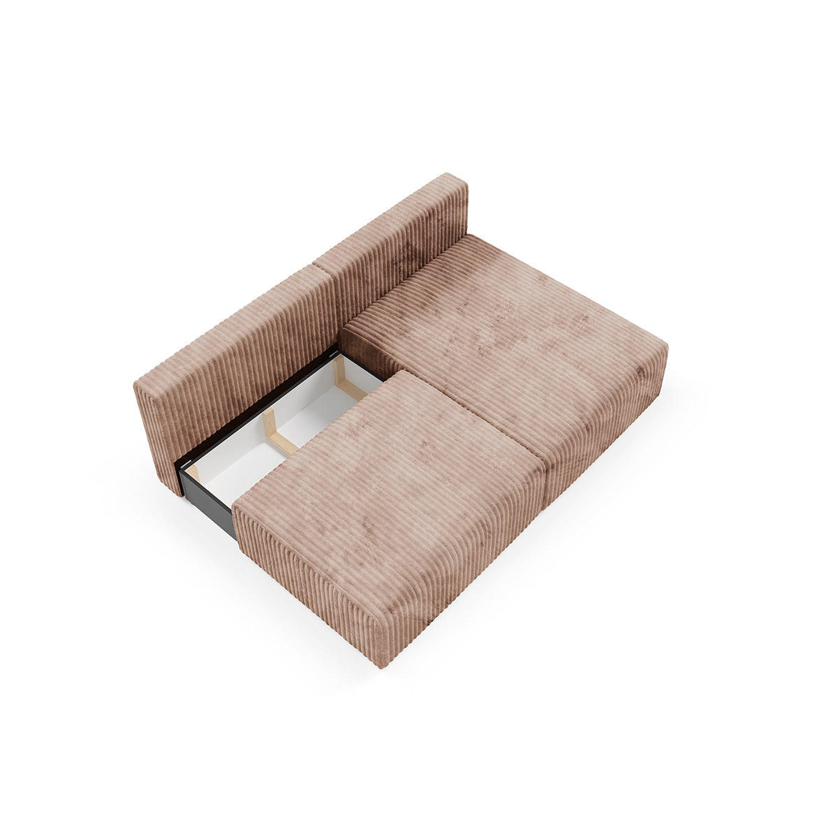 ECKSOFA Angela 3 Sitzplätze Hellbraun - Braun, Holz (210/149cm) - Petits-meubles