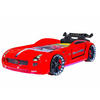 AUTOBETT Roadster Rot Kinderbett LED Sound Sportsitze Lattenrost Spoiler - Rot/Schwarz, Holzwerkstoff/Kunststoff (90/190cm) - Aileenstore