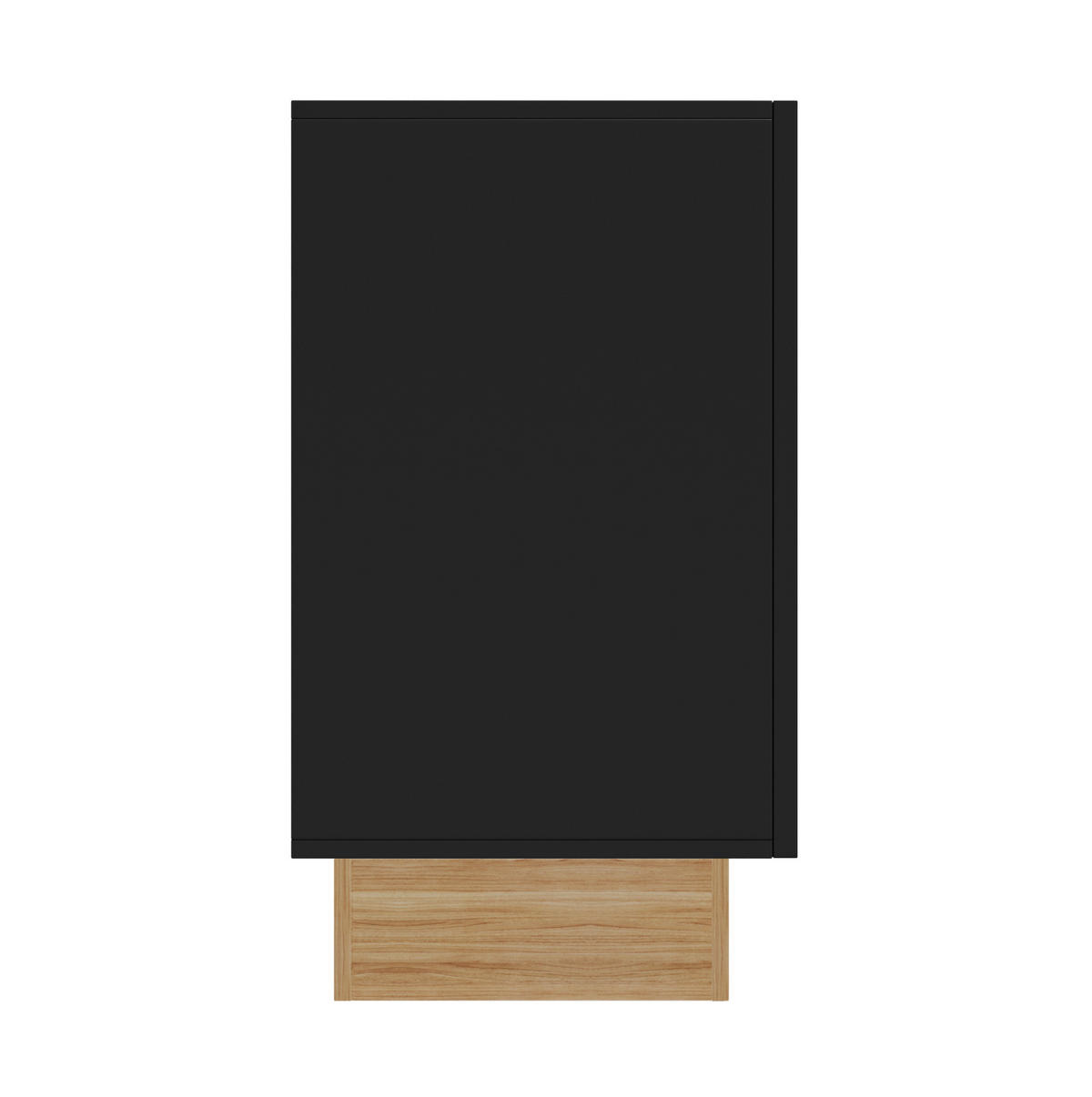 SIDEBOARD aus Spanplatte 160x38x75 cm Schwarz/Holzoptik mit 4 Türen und Stauraum - Schwarz, Holzwerkstoff (160/75/38cm) - IVMEU