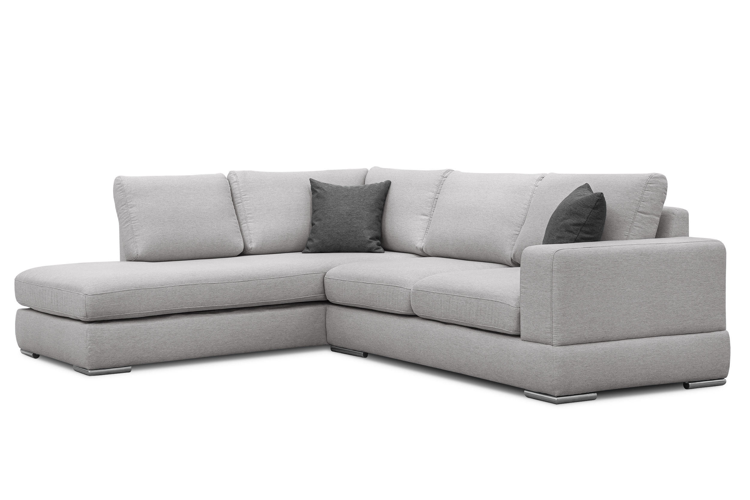 ECKSOFA OTTO 5-Sitzer, hellgrau - Hellgrau, Holzwerkstoff/Textil (219/279cm) - Courtois Laville