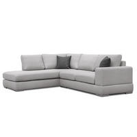 ECKSOFA OTTO 5-Sitzer, hellgrau - Hellgrau, Holzwerkstoff/Textil (219/279cm) - Courtois Laville