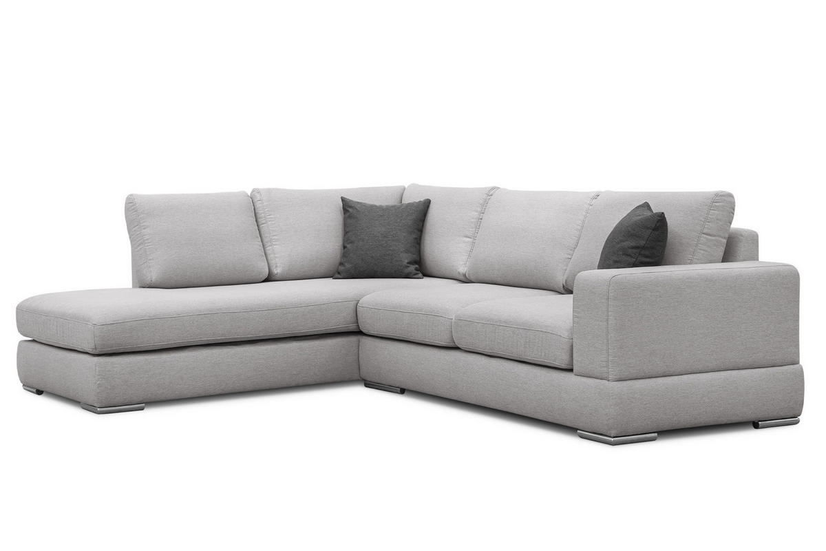 ECKSOFA OTTO 5-Sitzer, hellgrau - Hellgrau, Holzwerkstoff/Textil (219/279cm) - Courtois Laville