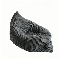SITZSACK Bodensofa Stoff 180x125cm Grau Verwandelbar Bequem - Dunkelgrau, Textil (125/26/180cm) - Raelunyi
