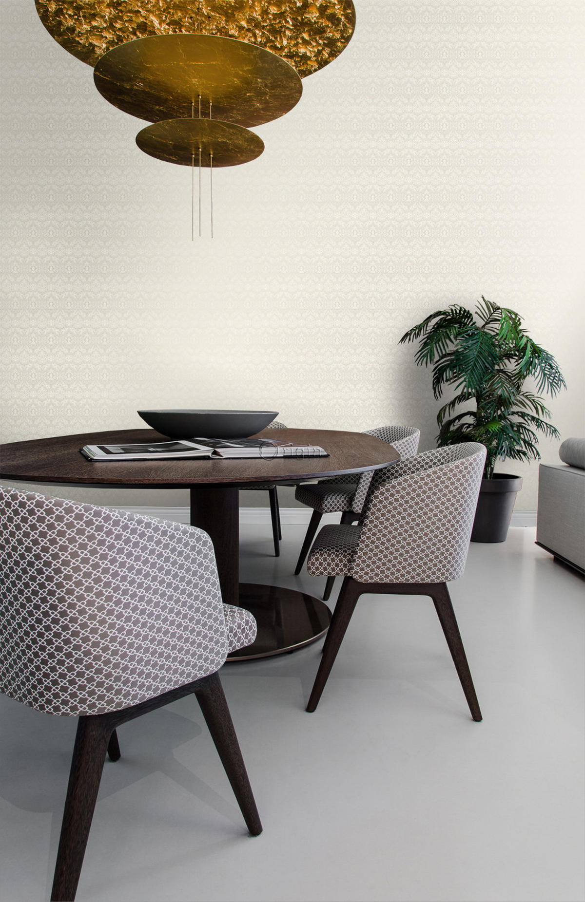 TAPETE Ornamente 53 cm x 10.05 m - Weiß, Papier (53/1000cm) - Origin Wallcoverings
