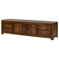 TV-BOARD Sheesham 220x50x56 braun lackiert METRO LIFE #140 - Braun, Holz (220/56/50cm) - Massivmoebel24