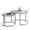 COUCHTISCH CIRI 2-in-1 GLAS KASCHMIR - Kaschmir, Glas (70/70/47cm) - Lookway