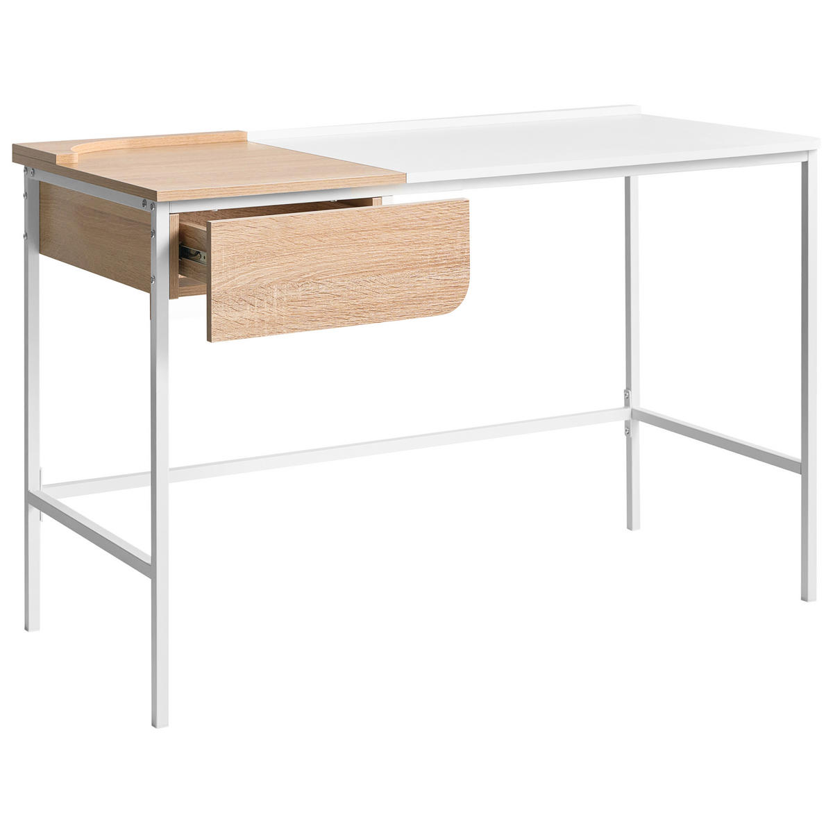 PSACÍ STŮL Bílý 120/60 cm Ocate - bílá, kompozitní dřevo (60/120/76cm) - Beliani