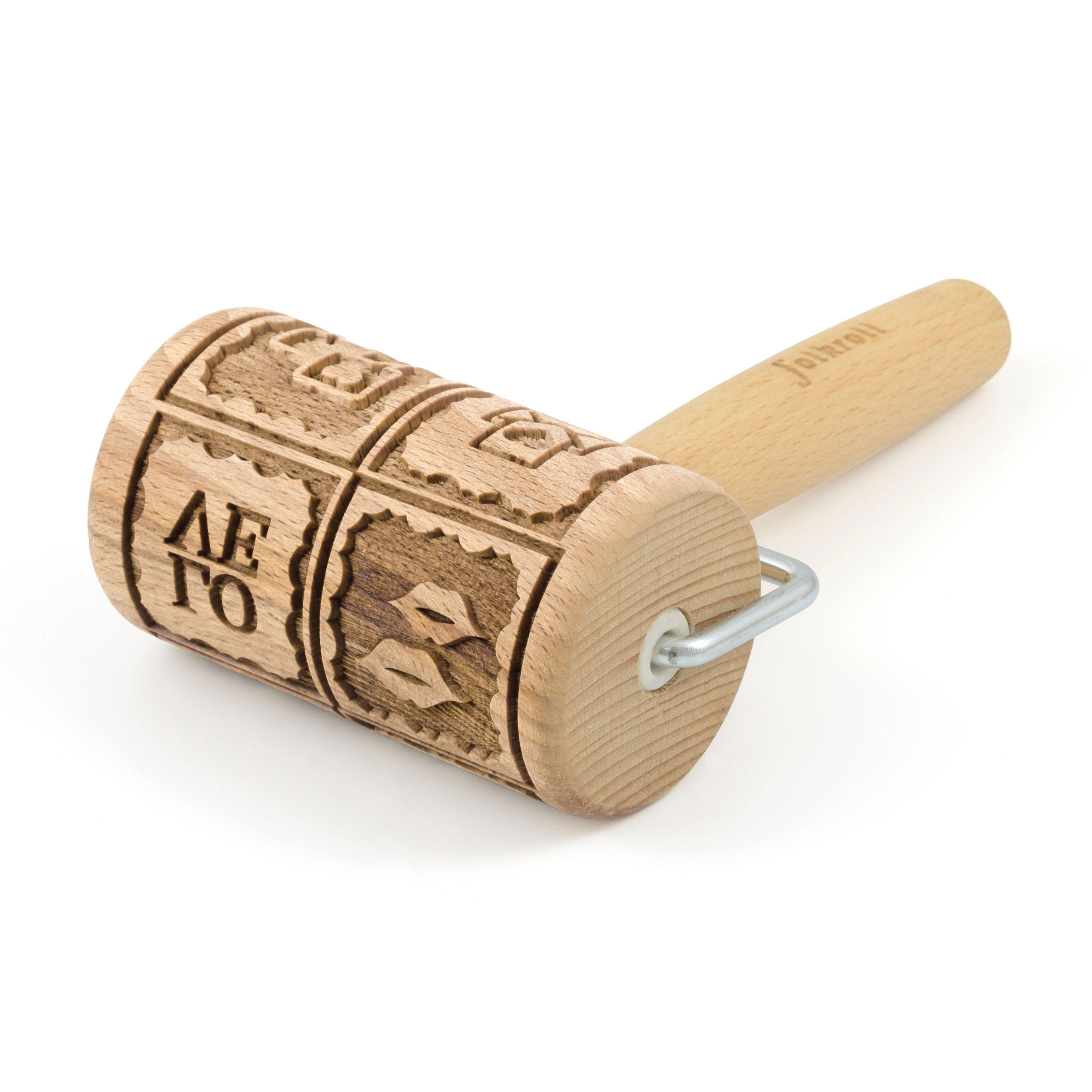 TEIGROLLE Love Message, mini, 9.5 cm, Buchenholz - Braun, Holz (9cm) - Folkroll