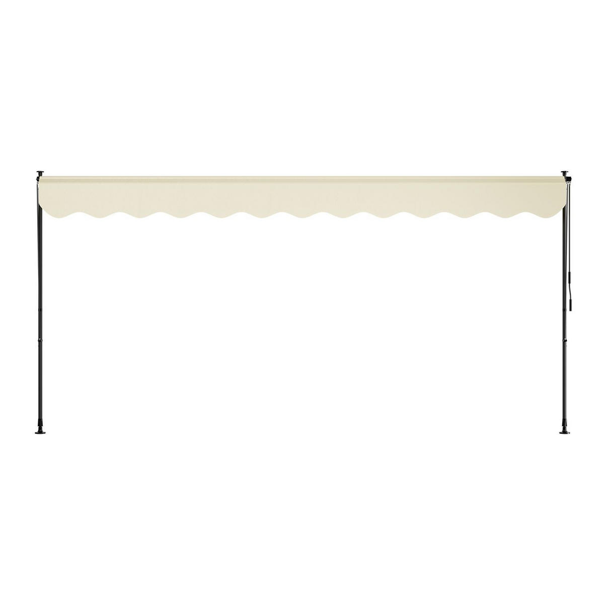 KLEMMMARKISE Kapstadt beige 400x120 cm - Beige, Textil (400/200/120cm) - Juskys