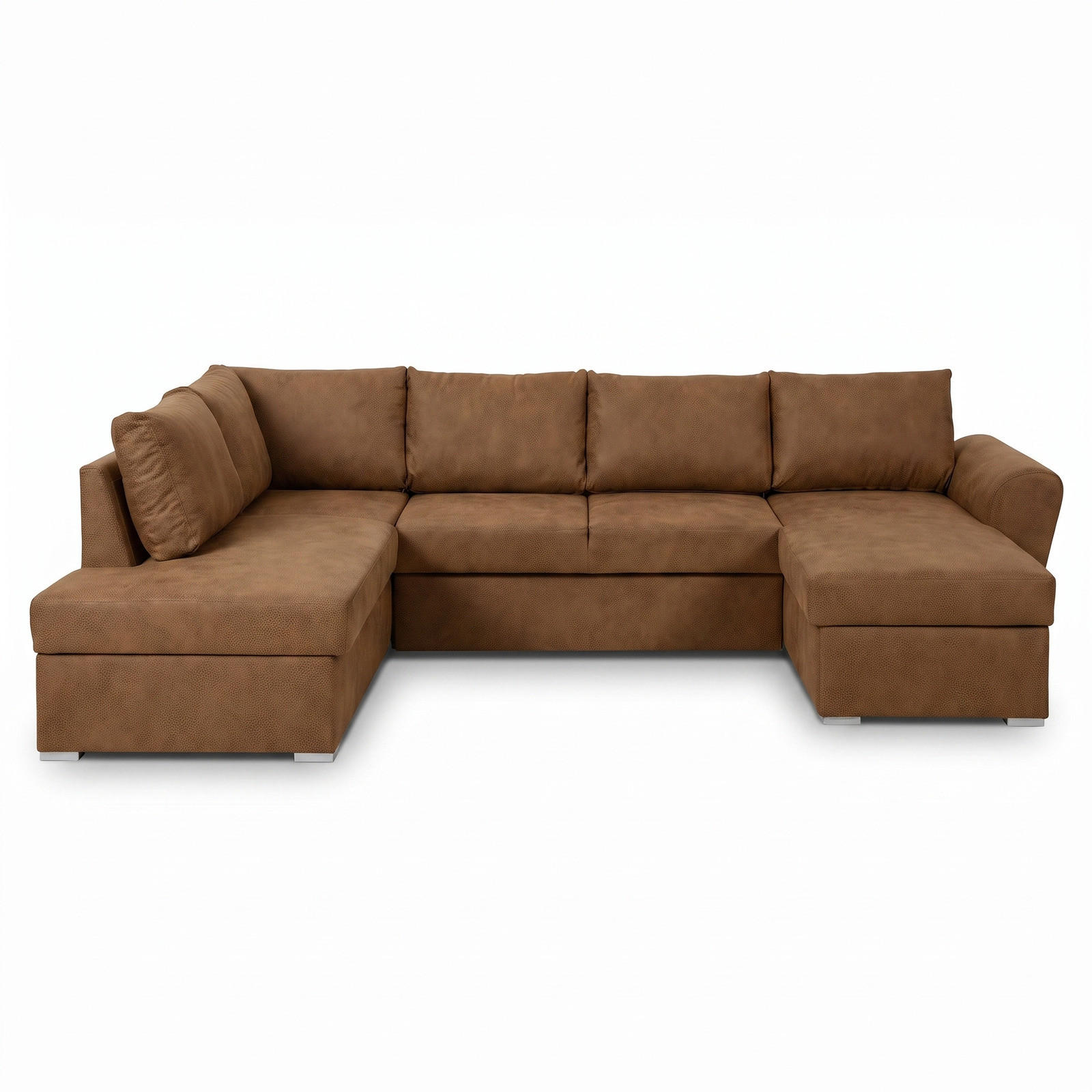 ECKSCHLAFSOFA, Stefan, Braun, Kunstleder, rechts, 203 x 160 x 85 cm - Braun, Leder/Textil (203/160cm) - ebuy24