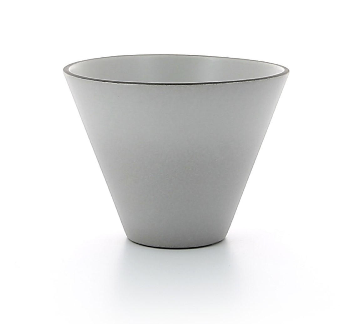 SCHALE EQUINOXE 25 cl Pfeffer - Hellgrau, Keramik (10.5/8/10.5cm) - Revol Porcelaine France
