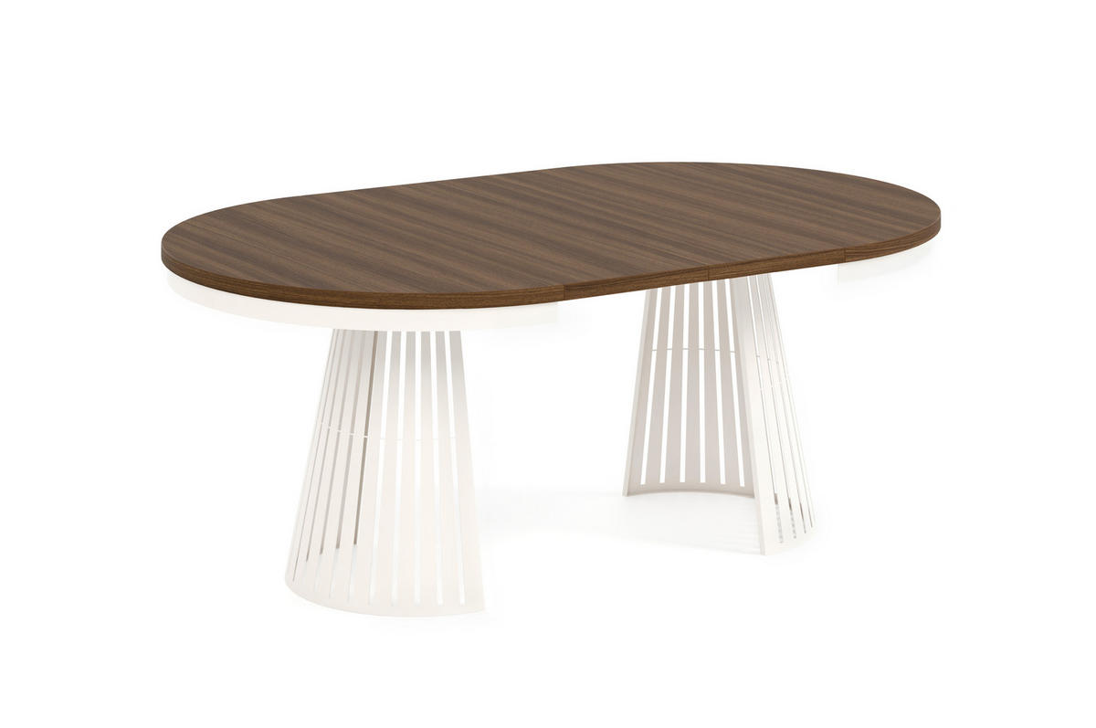 ESSTISCH Cone Bis - Kaschmir/Beige, Holzwerkstoff/Metall (120/120/76cm) - Meblini