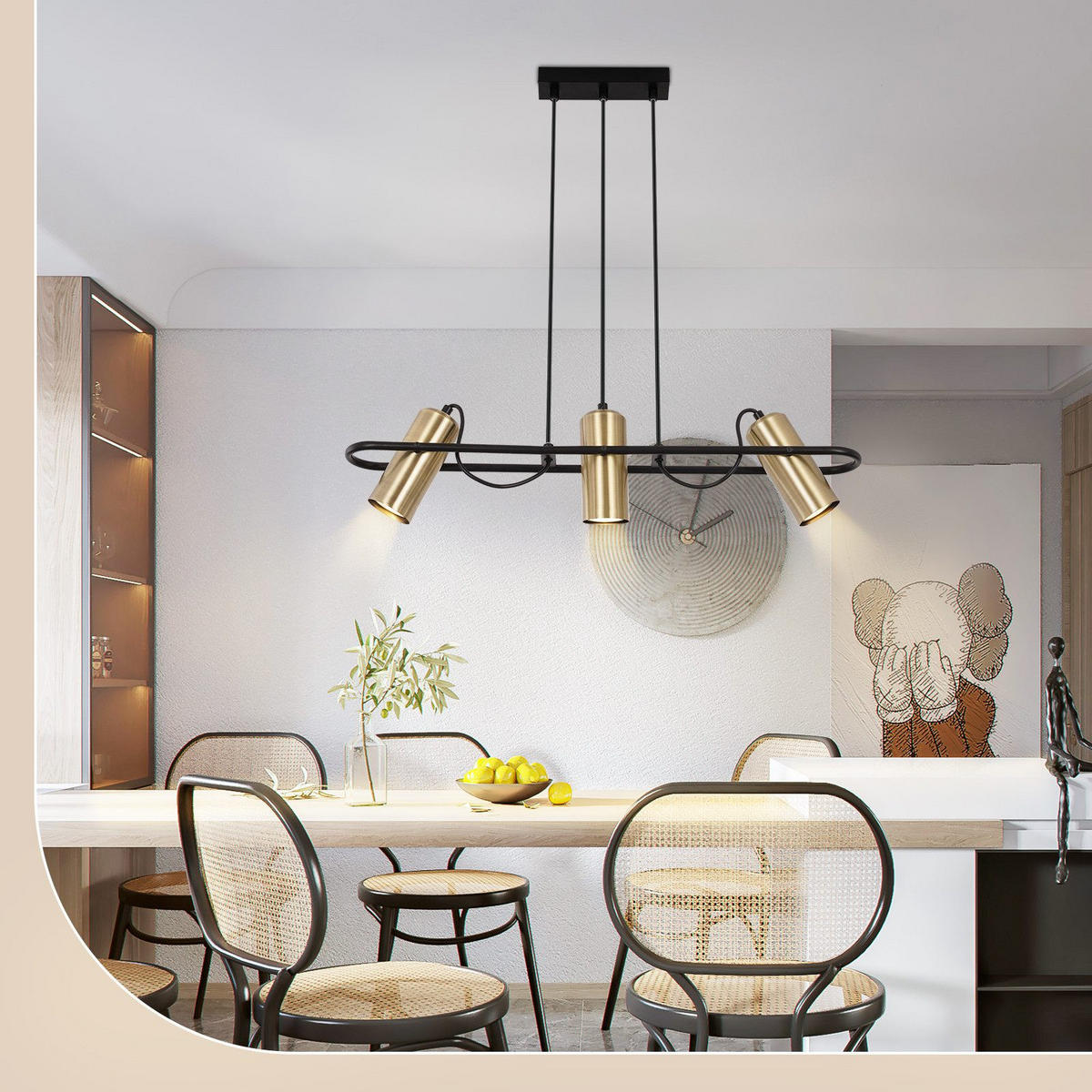 PENDELLEUCHTE Matthew 70/10/160 cm - Bronzefarben, Metall (70/10/160cm) - ZMH