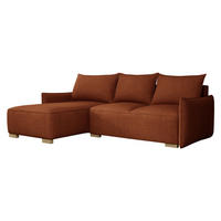 ECKSCHLAFSOFA Focus L - Naturfarben/Bronzefarben, Holz/Textil (240/155cm) - MIRJAN24