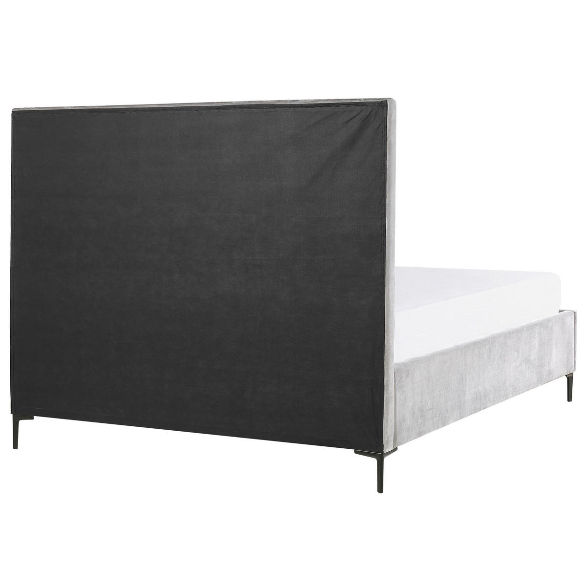 POLSTERBETT 180x200 cm Grau Sezanne - Hellgrau, Textil (180/200cm) - Beliani