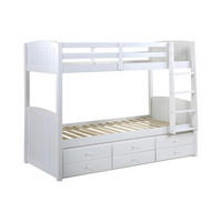 ETAGENBETT Stapelbett mit Lattenrost & Stauraum - 2x 90 x 190 cm - Kiefernholz - Weiß - ANCHISE II - Weiß, Holz (97/198cm) - Vente-Unique