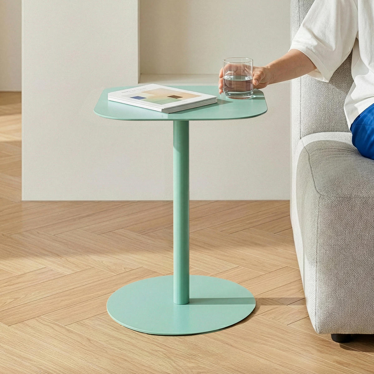 Mintgrün, Metall (40/40/50cm) - [en.casa]