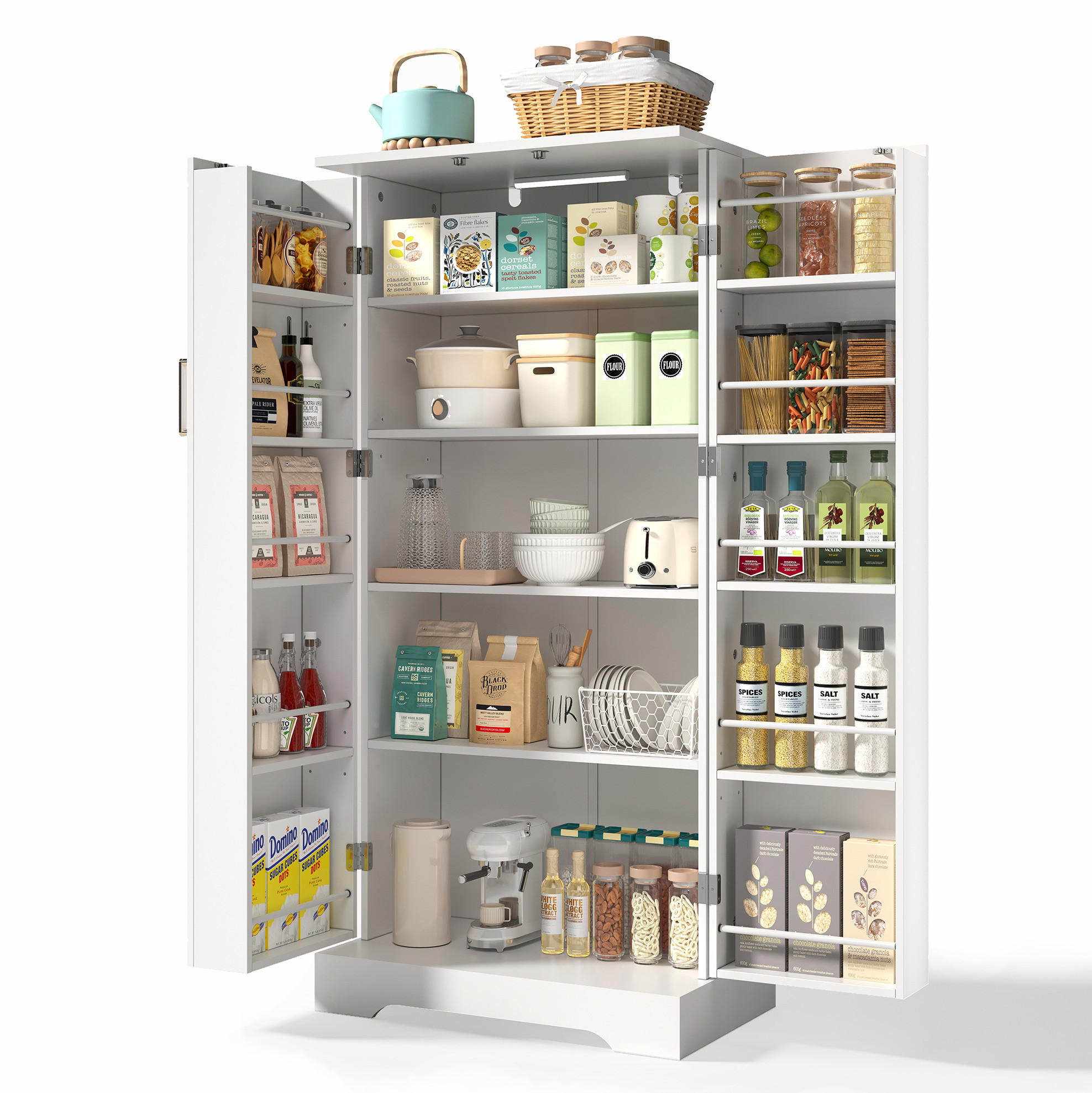 Meubliv Küchenschrank Weiß 35x128x60 cm