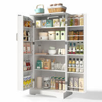 KÜCHENSCHRANK mit LED-Sensorleuchte 60 x 35 x 128 cm Weiß - Weiß, Holzwerkstoff (35/128/60cm) - Meubliv