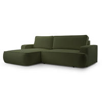 ECKSOFA MONOS Grün L - Links - Schwarz/Grün, Kunststoff/Textil (168/260cm) - Luxkor24