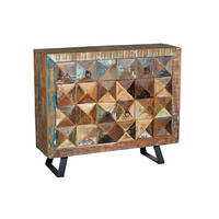 SIDEBOARD aus recyceltem Holz - Chromfarben, Holz (32/87/100cm) - Giner y Colomer