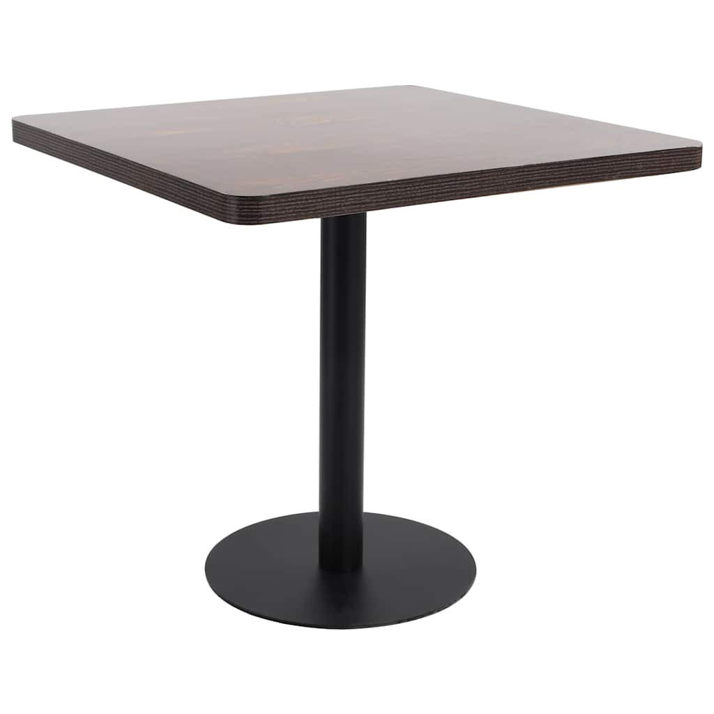 BISTROTISCH Dunkelbraun 80/80 Cm Mdf - Dunkelbraun, Holzwerkstoff (80/80/75cm) - vidaXL